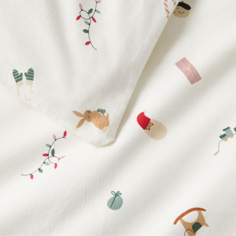 Supercozy Merry Moments Christmas 100% Organic Cotton Flannel Kids Twin Duvet Cover - image 1 of 4