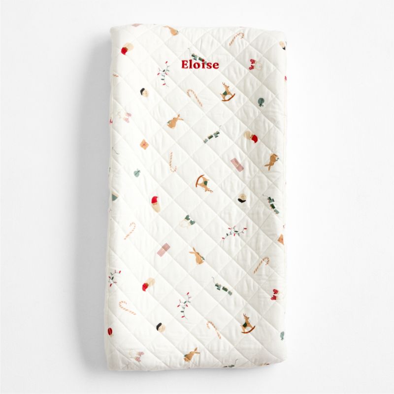 Supercozy Merry Moments Christmas Organic Flannel Baby Changing Pad Cover - image 1 of 5