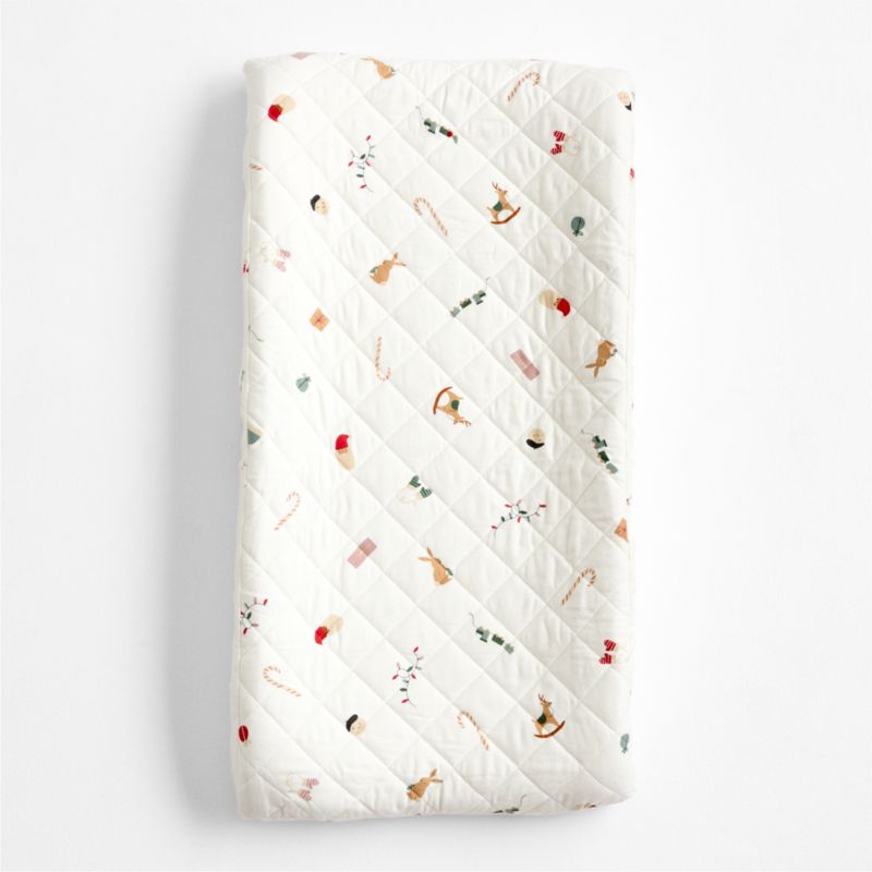 Supercozy Merry Moments Christmas Organic Flannel Baby Changing Pad Cover - image 2 of 5