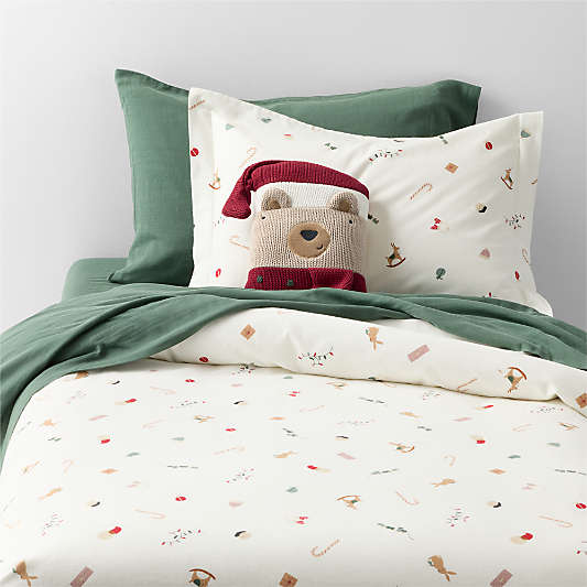 Supercozy Merry Moments Christmas 100% Organic Cotton Flannel Kids Duvet Cover