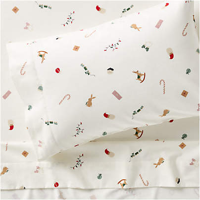 Supercozy Merry Moments Christmas Organic Flannel Kids Twin Sheet Set