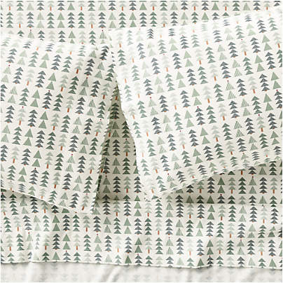 Supercozy Oh Christmas Tree Organic Flannel Kids Full Sheet Set