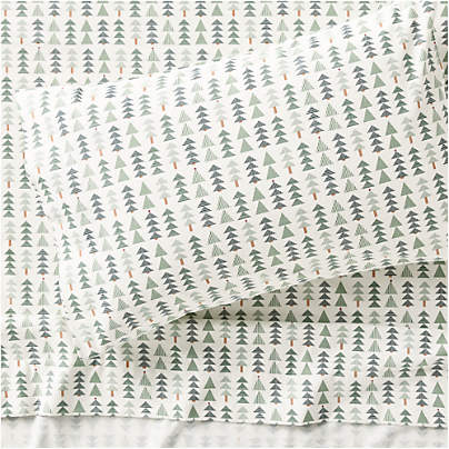 Supercozy Oh Christmas Tree Organic Flannel Kids Twin Sheet Set