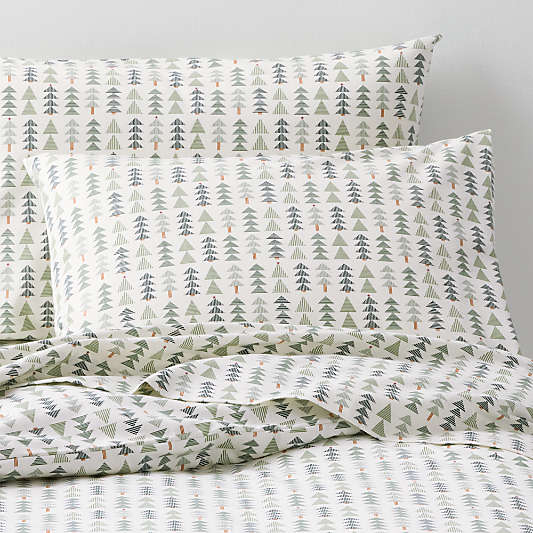 Supercozy Oh Christmas Tree Organic Flannel Kids Pillow Sham
