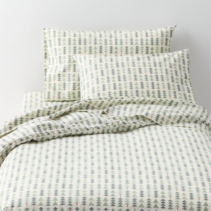 Supercozy Oh Christmas Tree 100% Organic Cotton Flannel Kids Full/Queen Duvet Cover - image 1 of 5