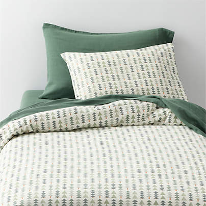 Supercozy Oh Christmas Tree 100% Organic Cotton Flannel Kids Twin Duvet Cover