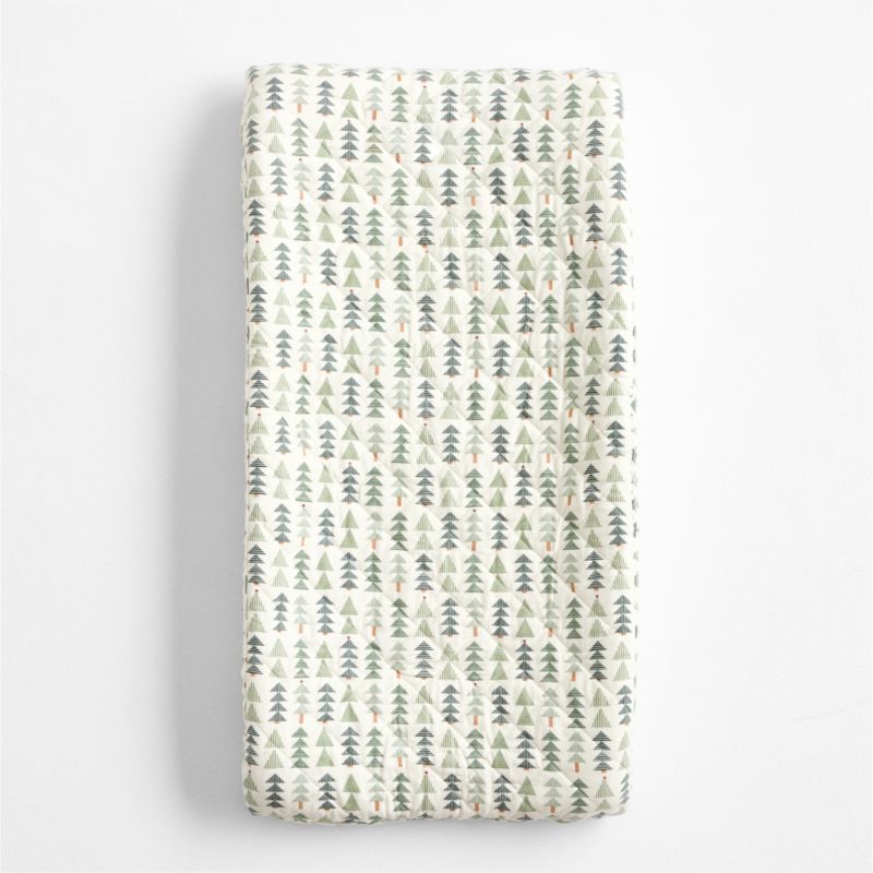 Supercozy Oh Christmas Tree Stripe Organic Flannel Baby Changing Pad Cover - image 2 of 5