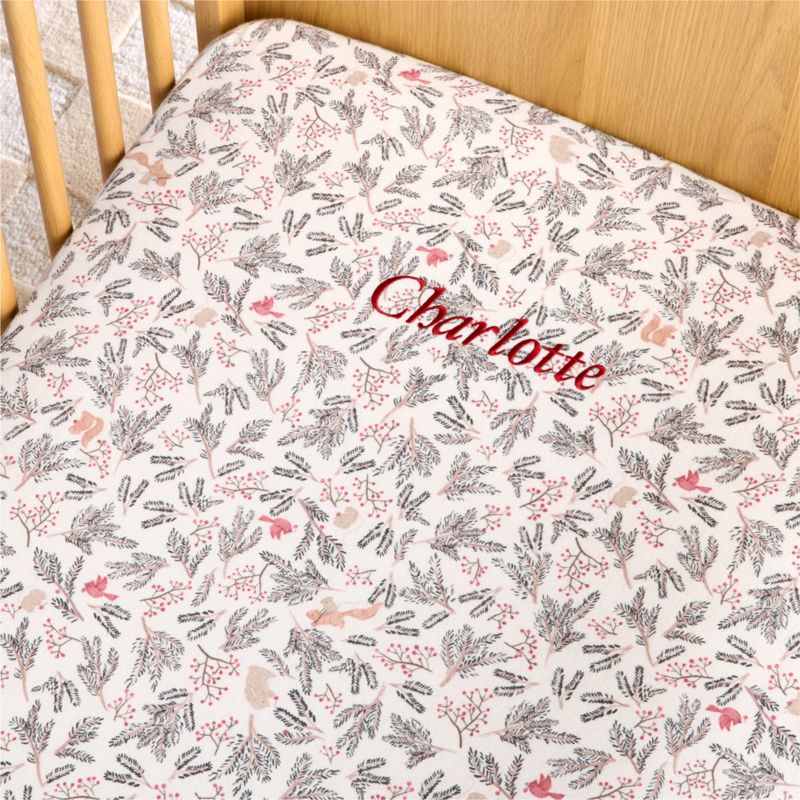 Supercozy Enchanted Winter Wonderland Organic Flannel Baby Crib Fitted Sheet - image 2 of 8