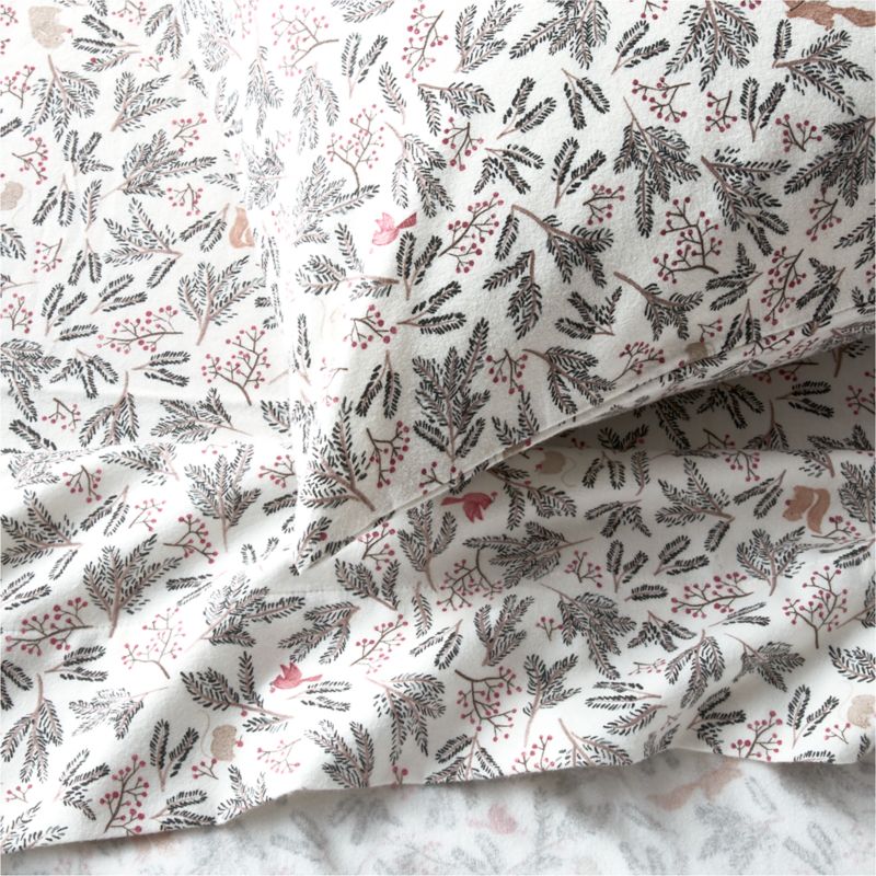Supercozy Enchanted Winter Wonderland Organic Flannel Kids Queen Sheet Set - image 1 of 5