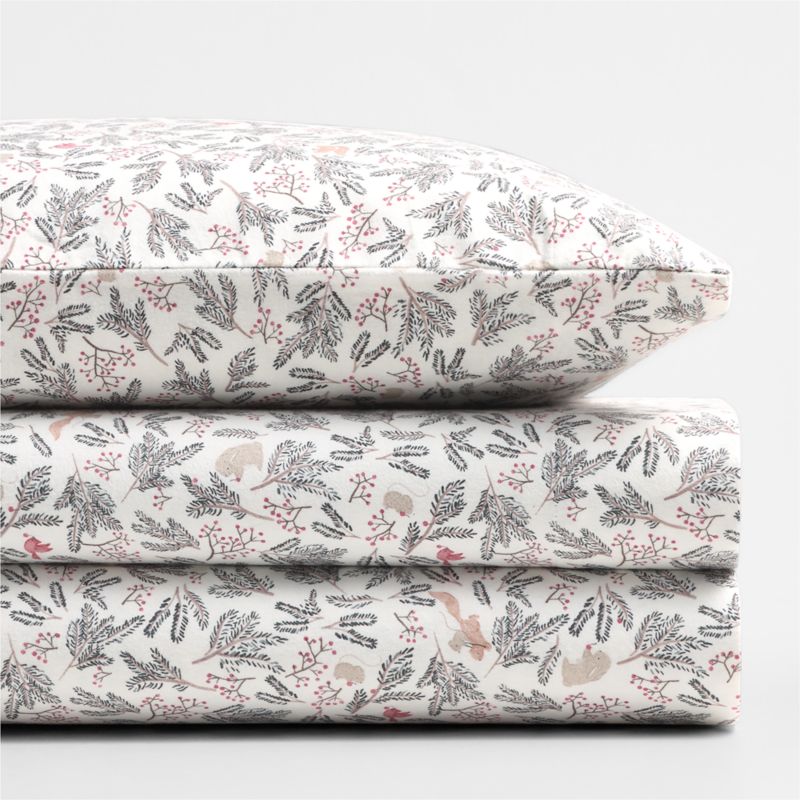 Supercozy Enchanted Winter Wonderland Organic Flannel Kids Twin Sheet Set - image 2 of 6