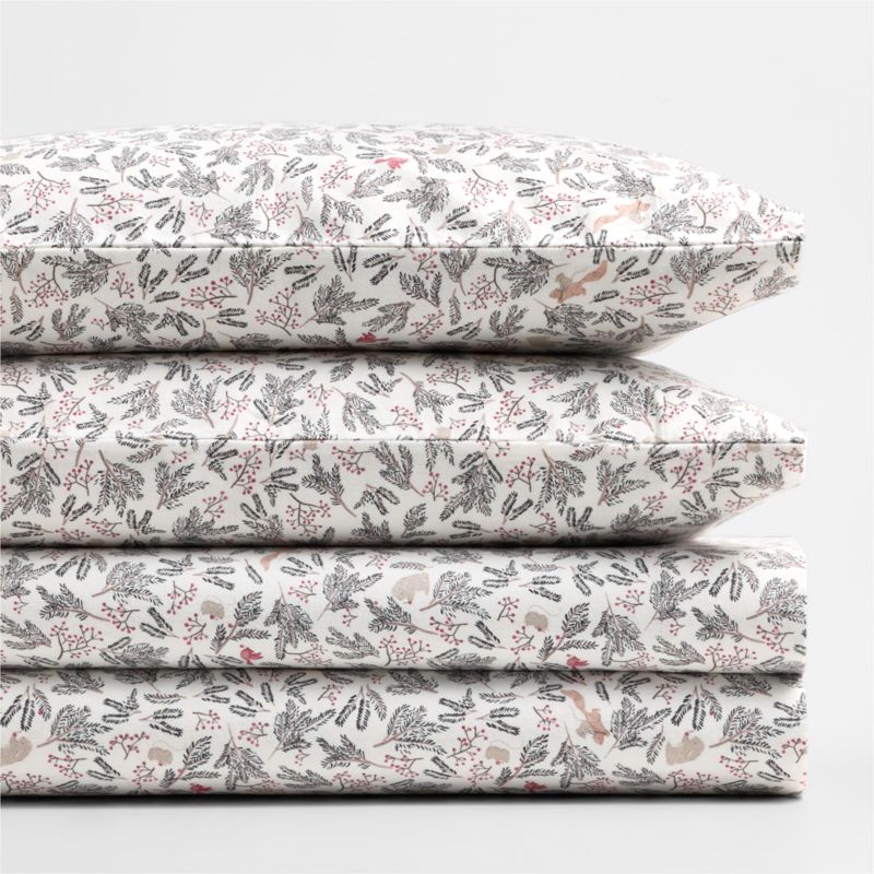 Supercozy Enchanted Winter Wonderland Organic Flannel Kids Queen Sheet Set - image 2 of 5