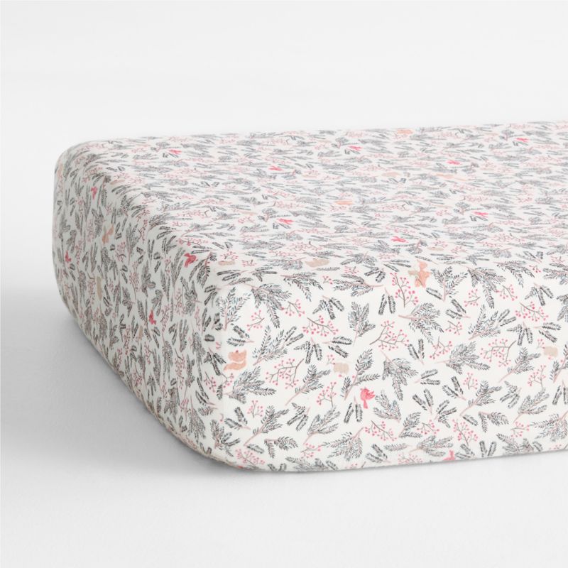 Supercozy Enchanted Winter Wonderland Organic Flannel Baby Crib Fitted Sheet - image 6 of 8