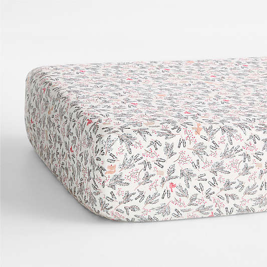 Supercozy Enchanted Winter Wonderland Organic Flannel Baby Crib Fitted Sheet