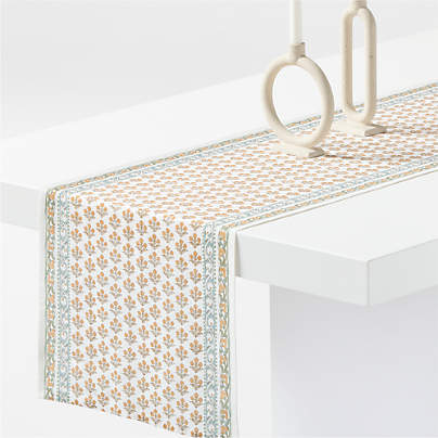 Spring Block Print 120" Table Runner