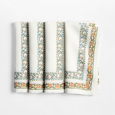 View Spring Border Napkins, Set of 4 details
