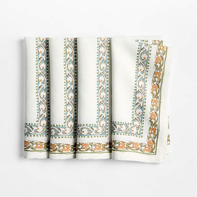 Spring Border Napkins, Set of 4