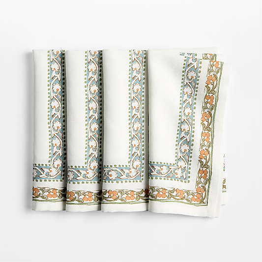 Spring Border Napkins, Set of 4