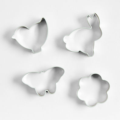 View Stainless Steel Spring Cookie Cutters, Set of 4 details
