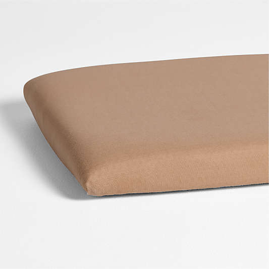 Supersoft Almond Brown Organic Cotton Gauze Baby Bassinet Sheet
