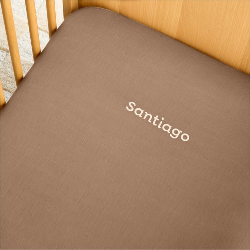 Supersoft Almond Brown 100% Organic Cotton Gauze Baby Crib Fitted Sheet - image 2 of 8