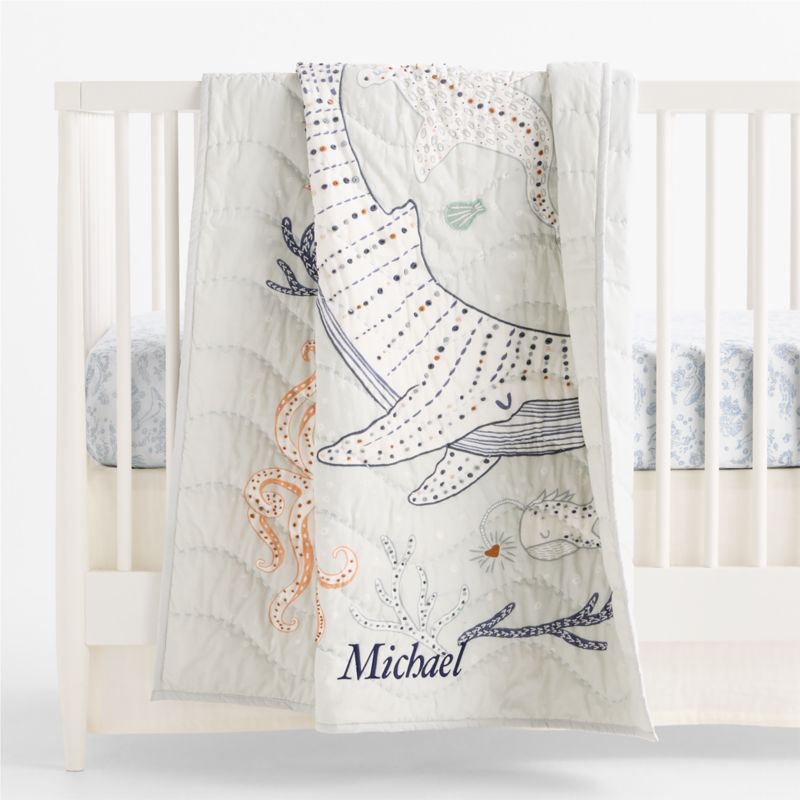 Supersoft Aquatic Life Organic Baby Crib Fitted Sheet - image 4 of 5