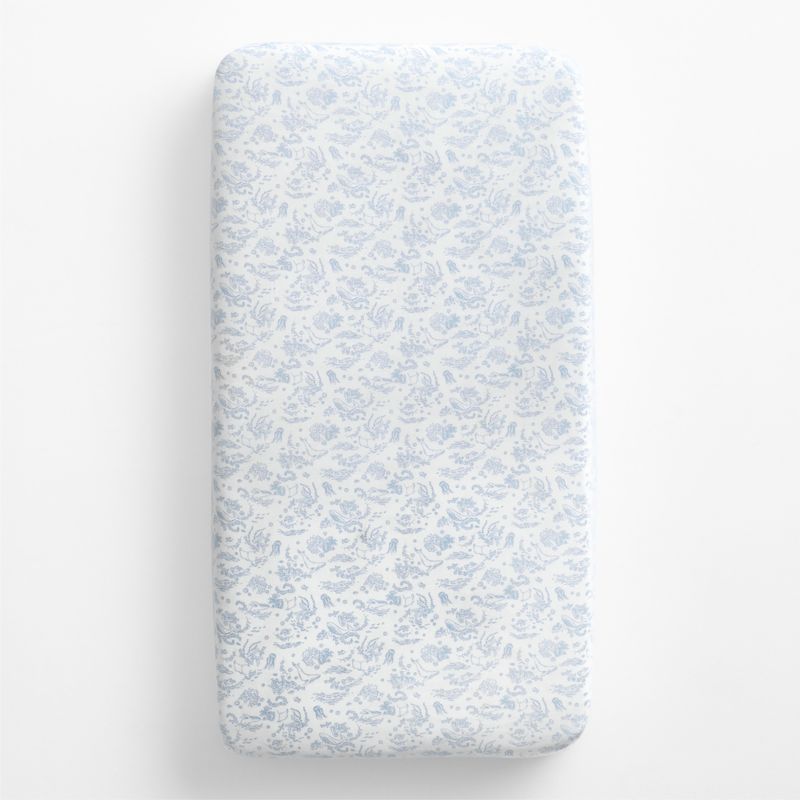 Supersoft Aquatic Life Organic Baby Crib Fitted Sheet - image 2 of 5