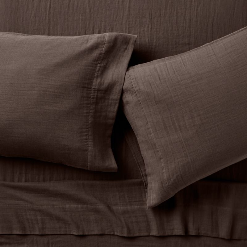 Supersoft Cacao Brown 100% Organic Cotton Gauze Kids Twin Sheet Set - image 3 of 6