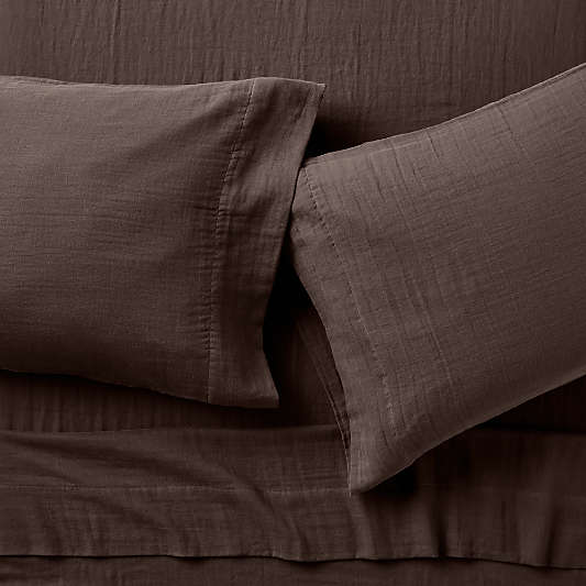 Supersoft Cacao Brown 100% Organic Cotton Gauze Kids Sheet Set