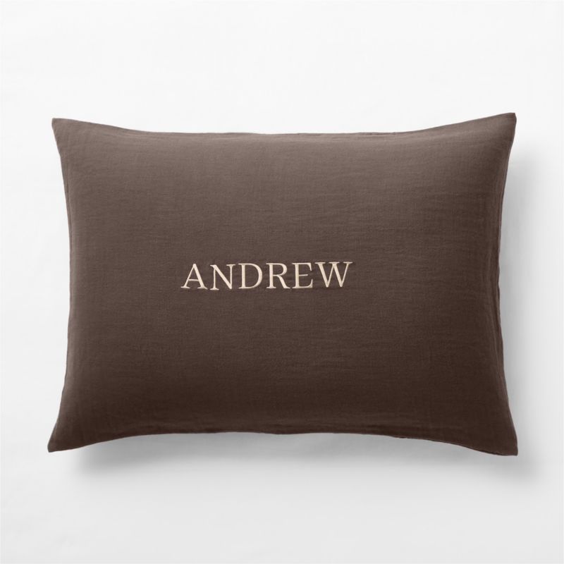 Supersoft Cacao Brown Organic Cotton Gauze Kids Pillow Sham - image 1 of 4