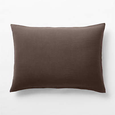 Supersoft Cacao Brown Organic Cotton Gauze Kids Pillow Sham