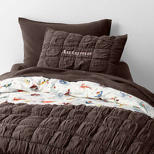 Supersoft Cacao Brown 100% Organic Cotton Gauze Kids Queen Sheet Set