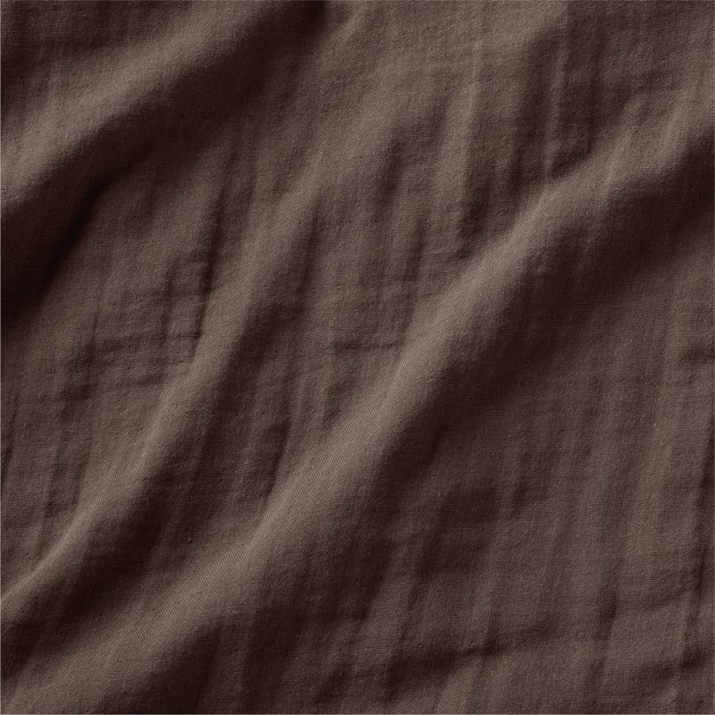 Supersoft Cacao Brown 100% Organic Cotton Gauze Kids Twin Duvet Cover - image 3 of 10