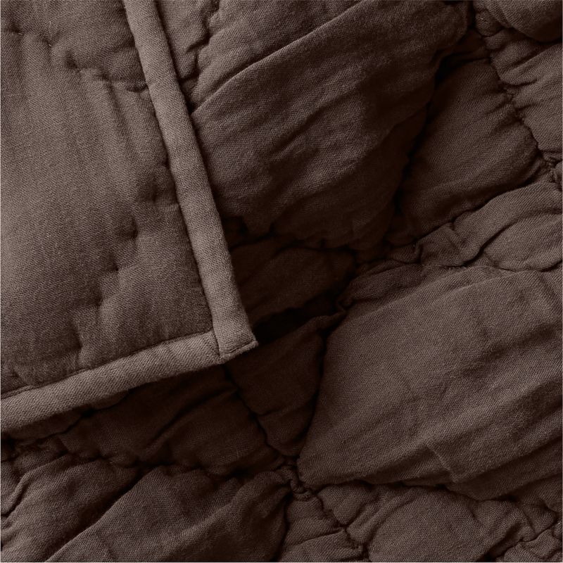 Supersoft Snuggle Puff Cacao Brown Organic Cotton Gauze Baby Crib Quilt - image 5 of 7