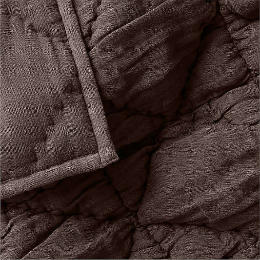 Supersoft Snuggle Puff Cacao Brown 100% Organic Cotton Baby Crib Quilt