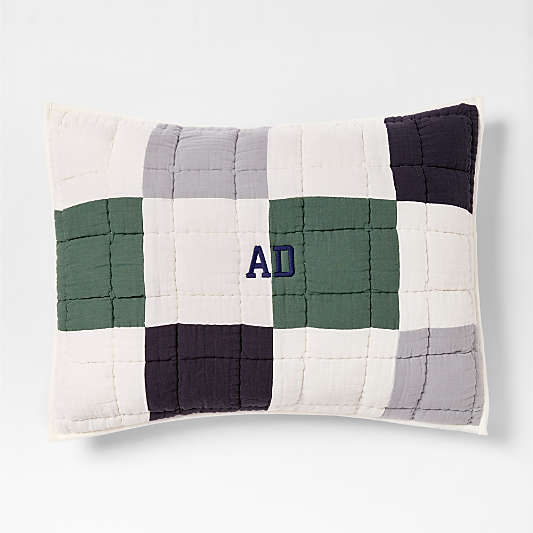Supersoft Cool Toned Upcycled Organic Cotton Gauze Kids Pillow Sham