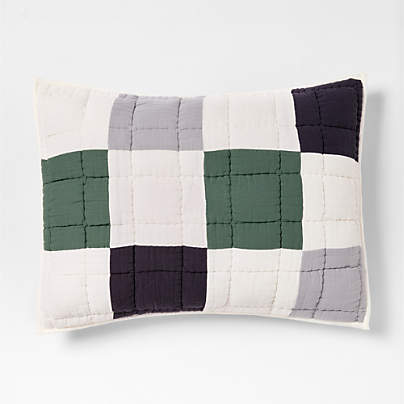 Supersoft Cool Toned Upcycled Organic Cotton Gauze Kids Pillow Sham