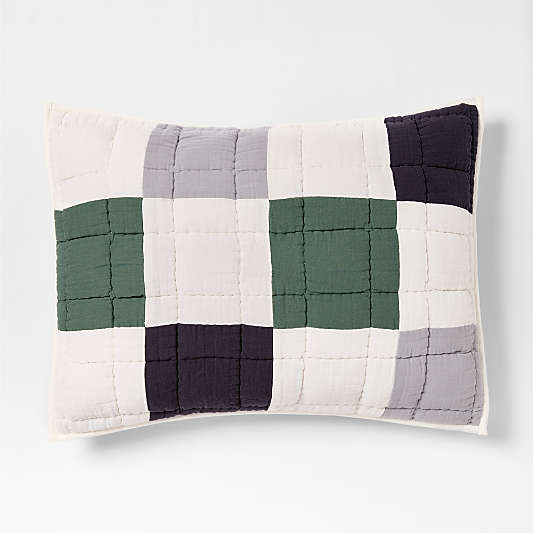 Supersoft Cool Toned Upcycled Organic Cotton Gauze Kids Pillow Sham