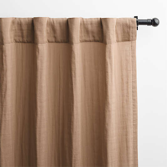 Supersoft Almond Brown 100% Organic Cotton Kids Curtain Panel 44"x96"