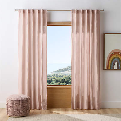 Supersoft Lilac Rose 100% Organic Cotton Kids Curtain Panel 44"x96"