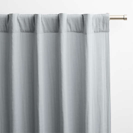 Supersoft Mist Blue Organic Cotton Kids Curtain Panel