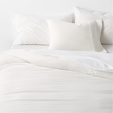 View Organic Cotton Gauze Crisp White King Duvet Cover details
