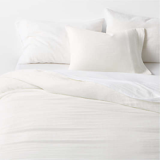 Organic Cotton Gauze Crisp White Duvet Cover