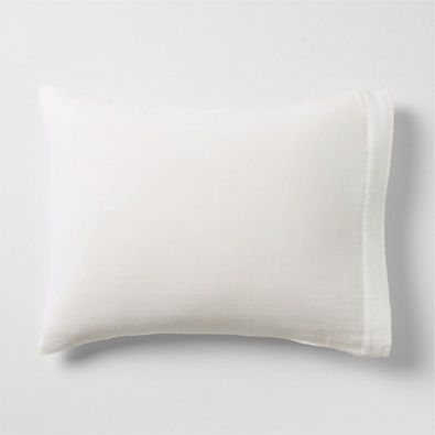 View Organic Cotton Gauze Crisp White Standard Bed Pillow Sham details