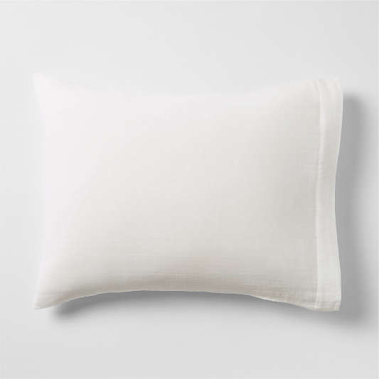 Organic Cotton Gauze Crisp White Bed Pillow Sham