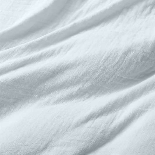 Organic Cotton Gauze Pale Blue King Duvet Cover