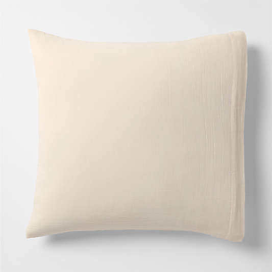 Organic Cotton Gauze Undyed Euro Bed Pillow Sham
