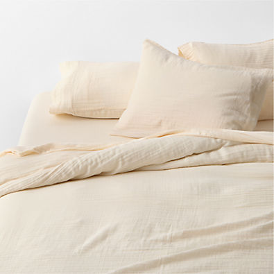 View Organic Cotton Gauze Undyed King Duvet Cover details