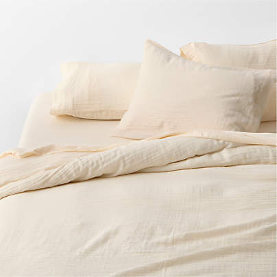 Supersoft Organic Cotton Gauze Undyed Full/Queen Duvet Cover