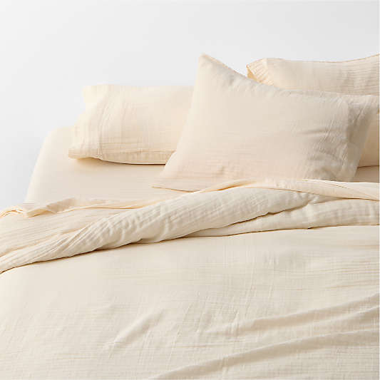 Supersoft Organic Cotton Gauze Undyed Pillowcases, Set of 2