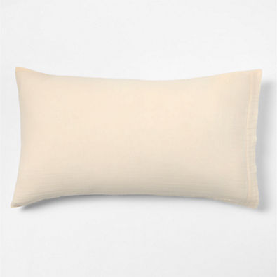 View Organic Cotton Gauze Undyed King Bed Pillow Sham details